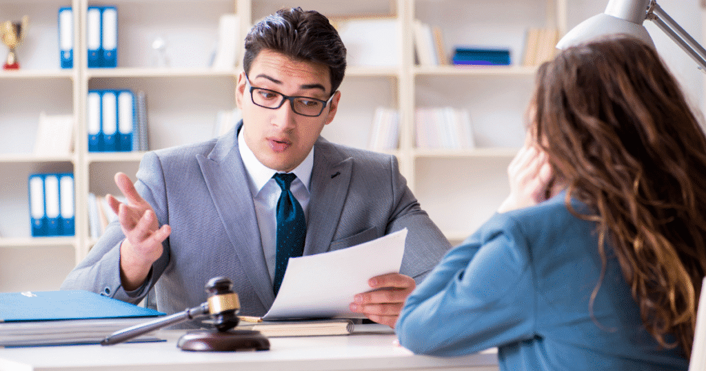 Employment lawyer explains Illinois non compete law changes in 2025 during client consultation.