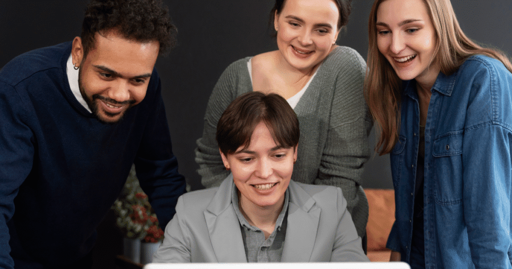 Interns collaborating. They might have questions about illegal unpaid internships in Tennessee.