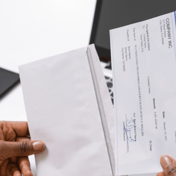 Employee reviewing paycheck for errors after termination, checking for FLSA violations and unpaid overtime.