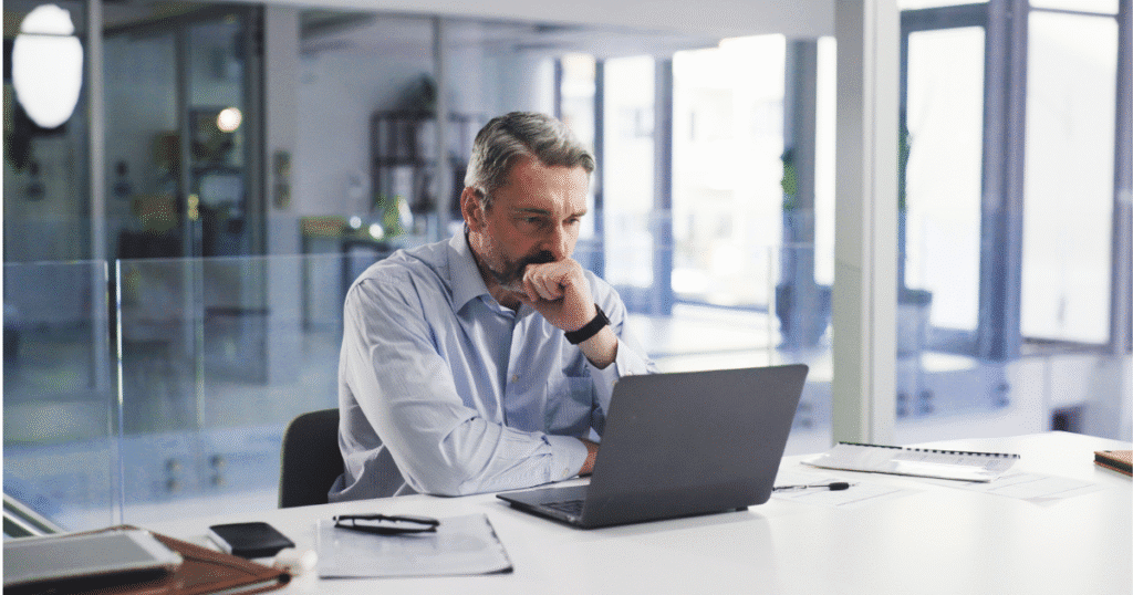 Employee reviewing paycheck and overtime eligibility information